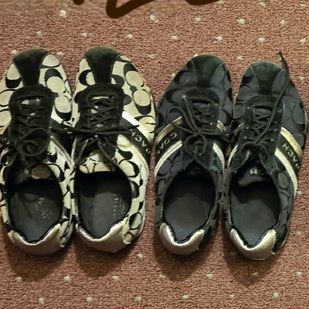 2 pair LOT Coach Sneakers shoes